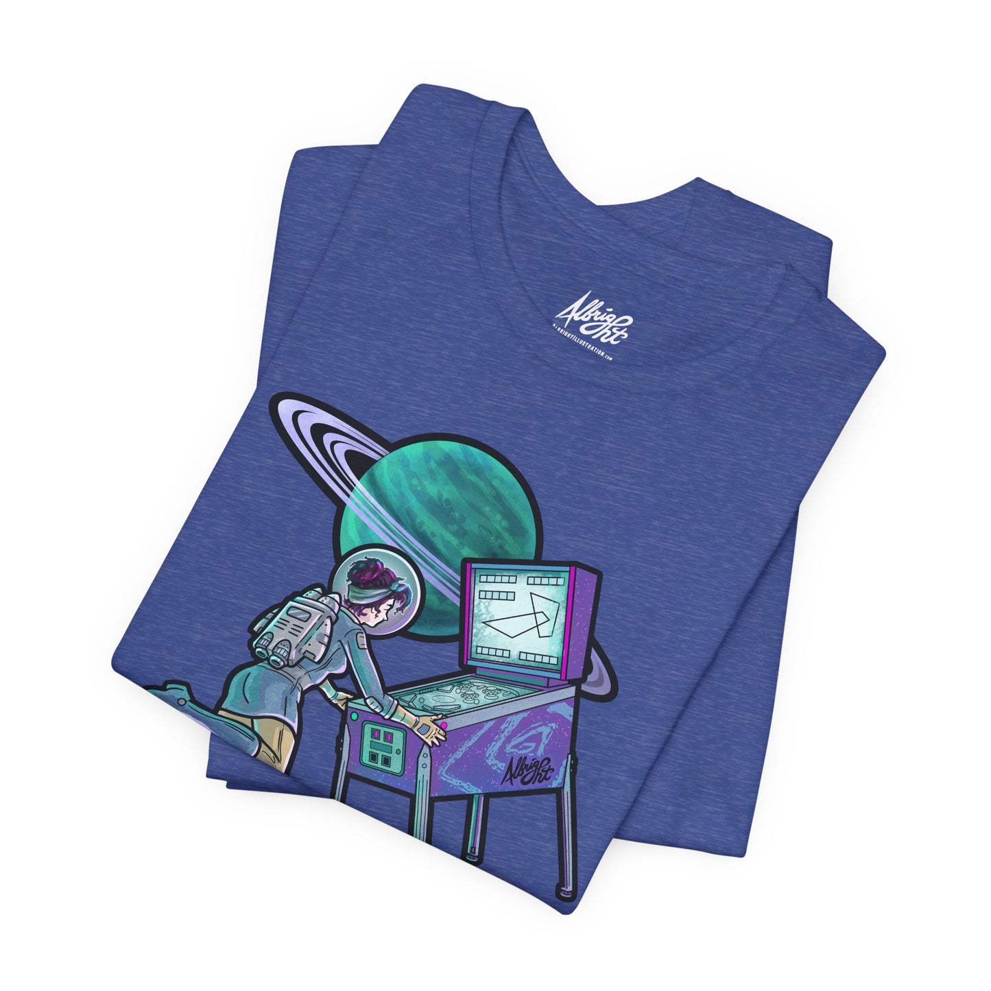 Space Girl Pinball - Premium Bella+Canvas Jersey Short Sleeve Tee