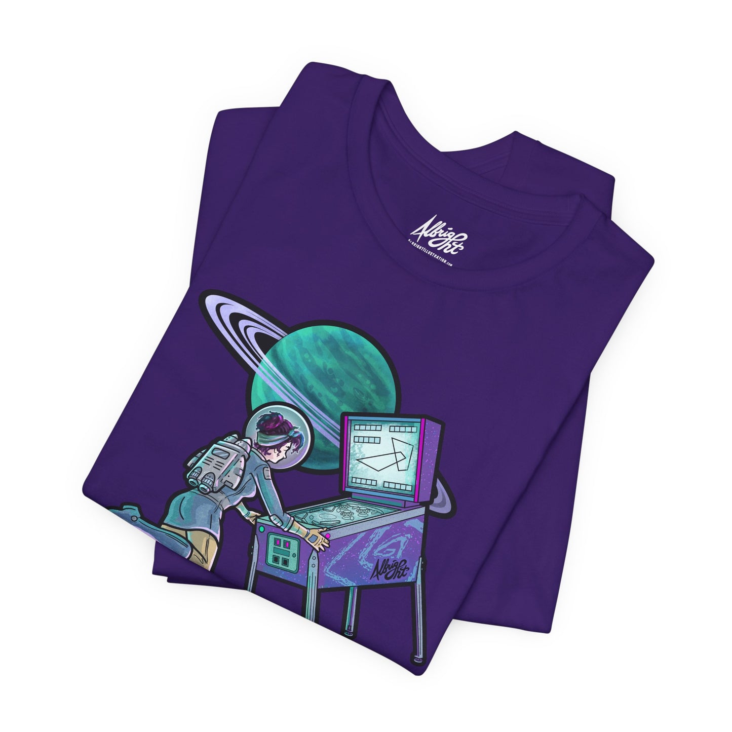 Space Girl Pinball - Premium Bella+Canvas Jersey Short Sleeve Tee
