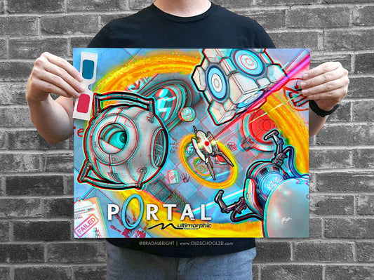 PORTAL - P3 Pinball 3D Poster with Glasses