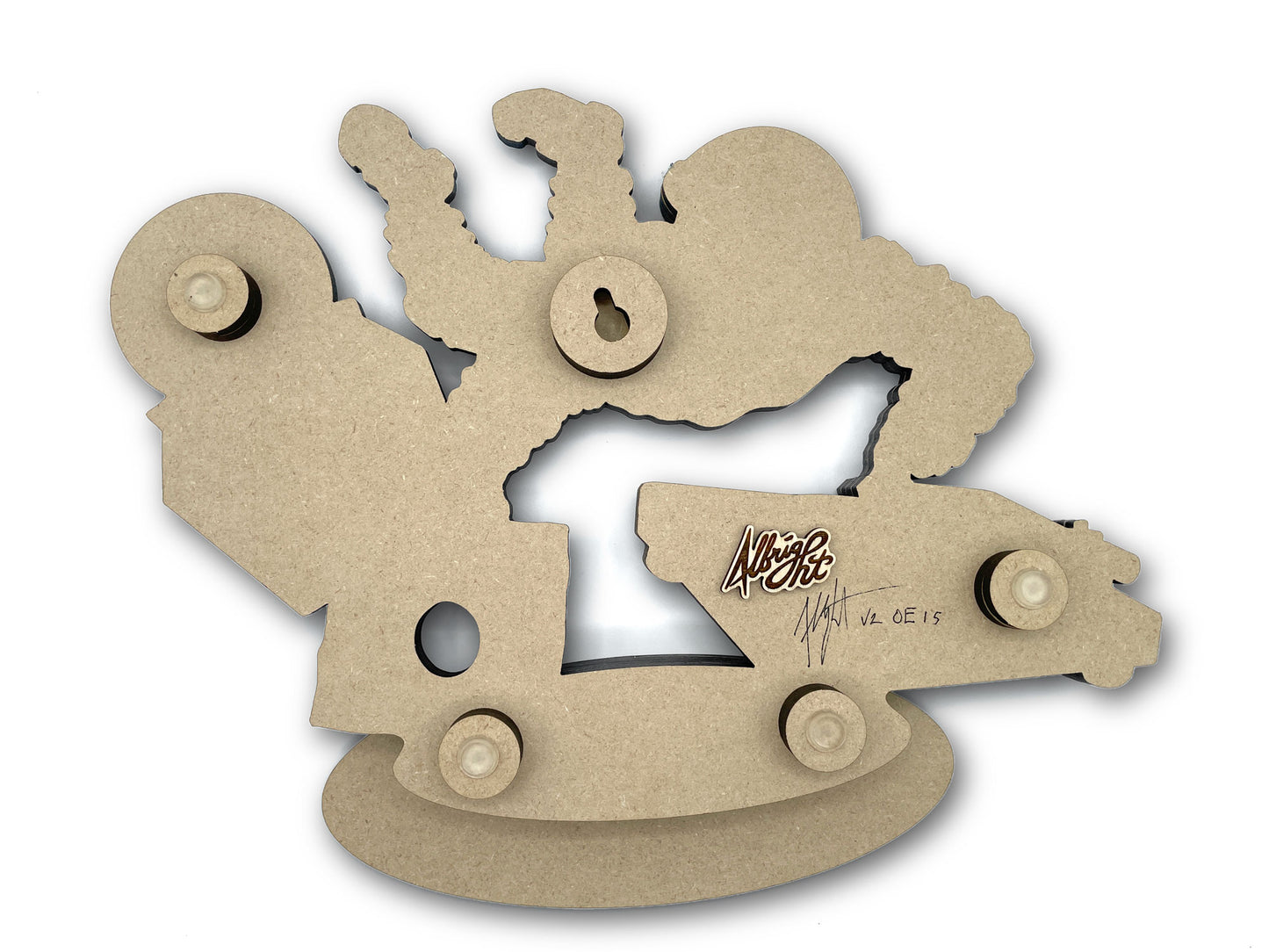 Dark Side of the Record - Audiophile Astronaut Woodcut Wall Art