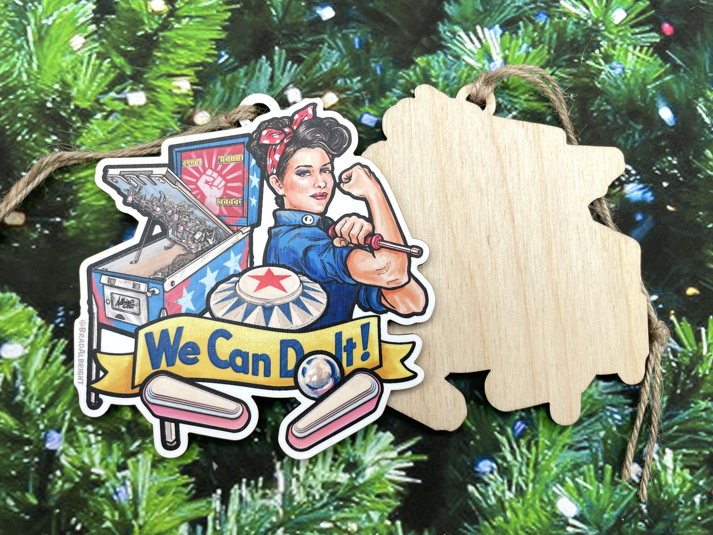 Rosie The Pinball Riveter • Christmas Ornament