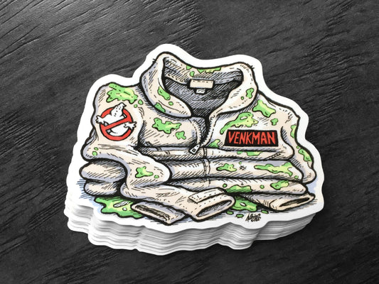 Slimed Venkman Ghostbuster Uniform - Sticker Decal
