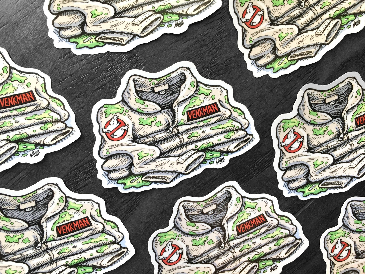 Slimed Venkman Ghostbuster Uniform - Sticker Decal - FREE US SHIPPING