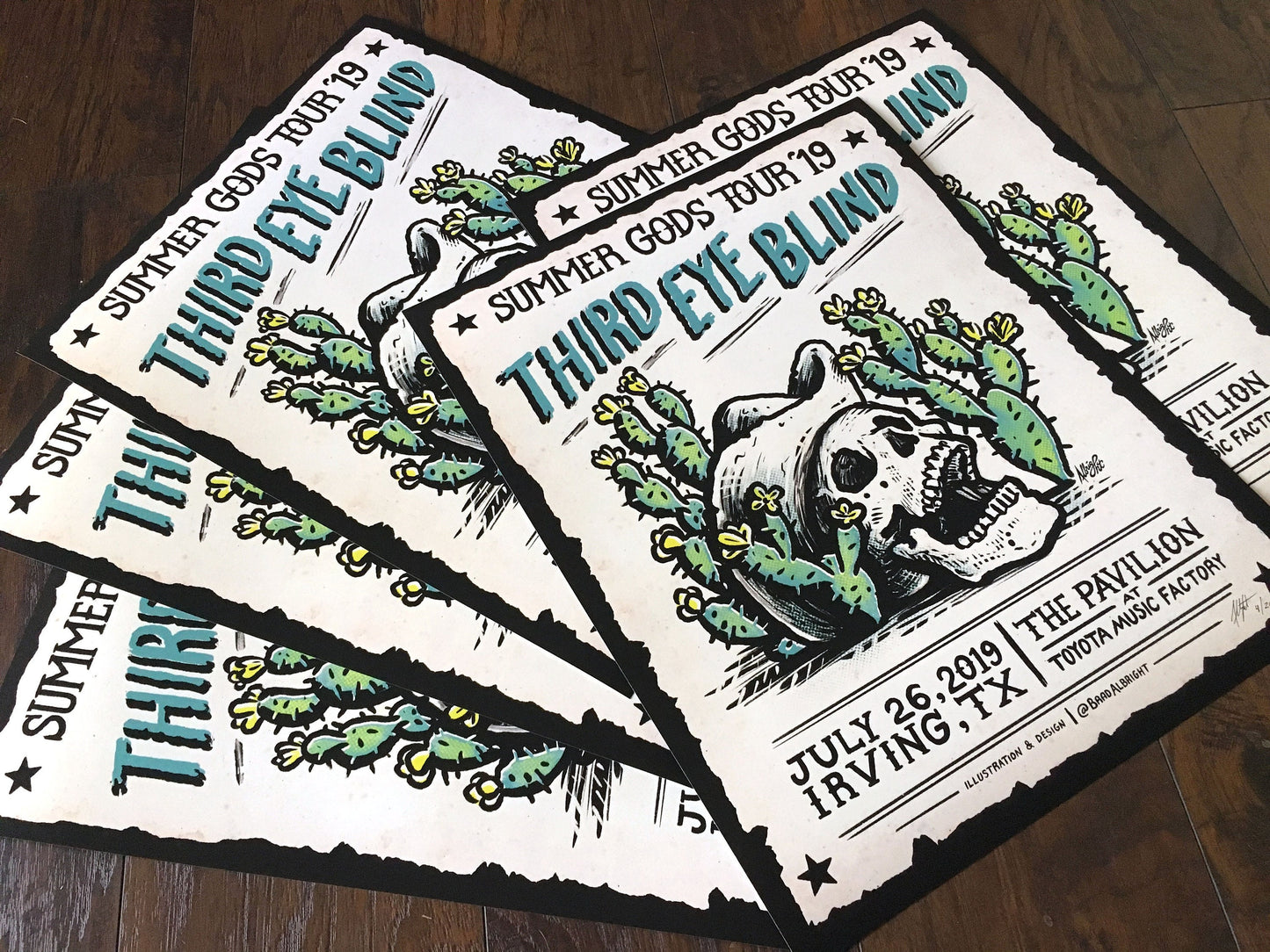 Third Eye Blind Summer Gods Tour 2019 - Live in Irving, TX, July 26 2019 - Limited ‘AP’ Artist Proof Print