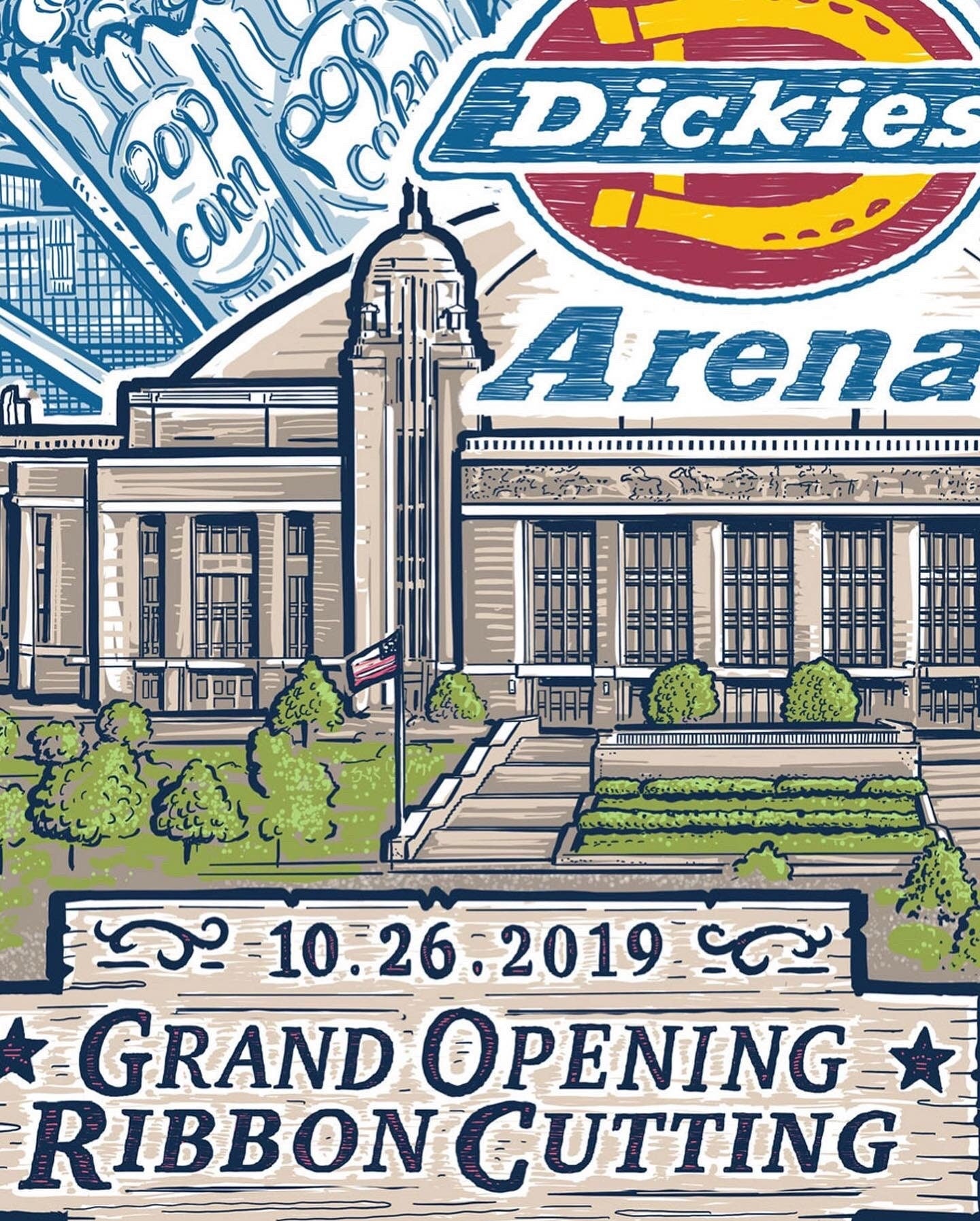Dickies Arena Grand Opening Poster - Artist Proof