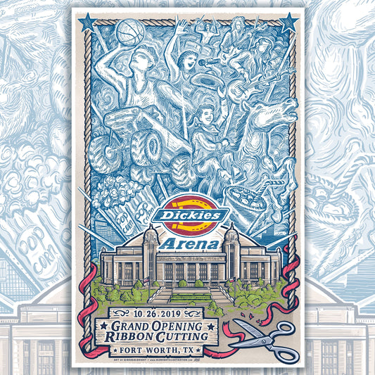 Dickies Arena Grand Opening Poster - Artist Proof
