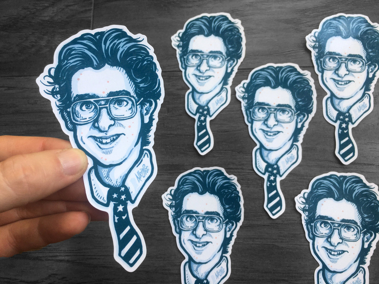 John Oliver Throwback - Portrait Drawing Sticker Decal
