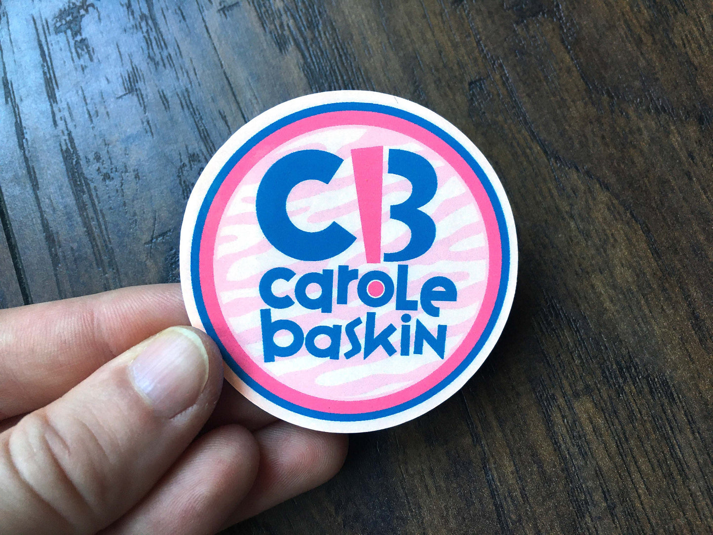Carole Baskin Robbins & Midsommar Carole - Tiger King 2-for-1 Sticker Illustration - Water Resistant Decals