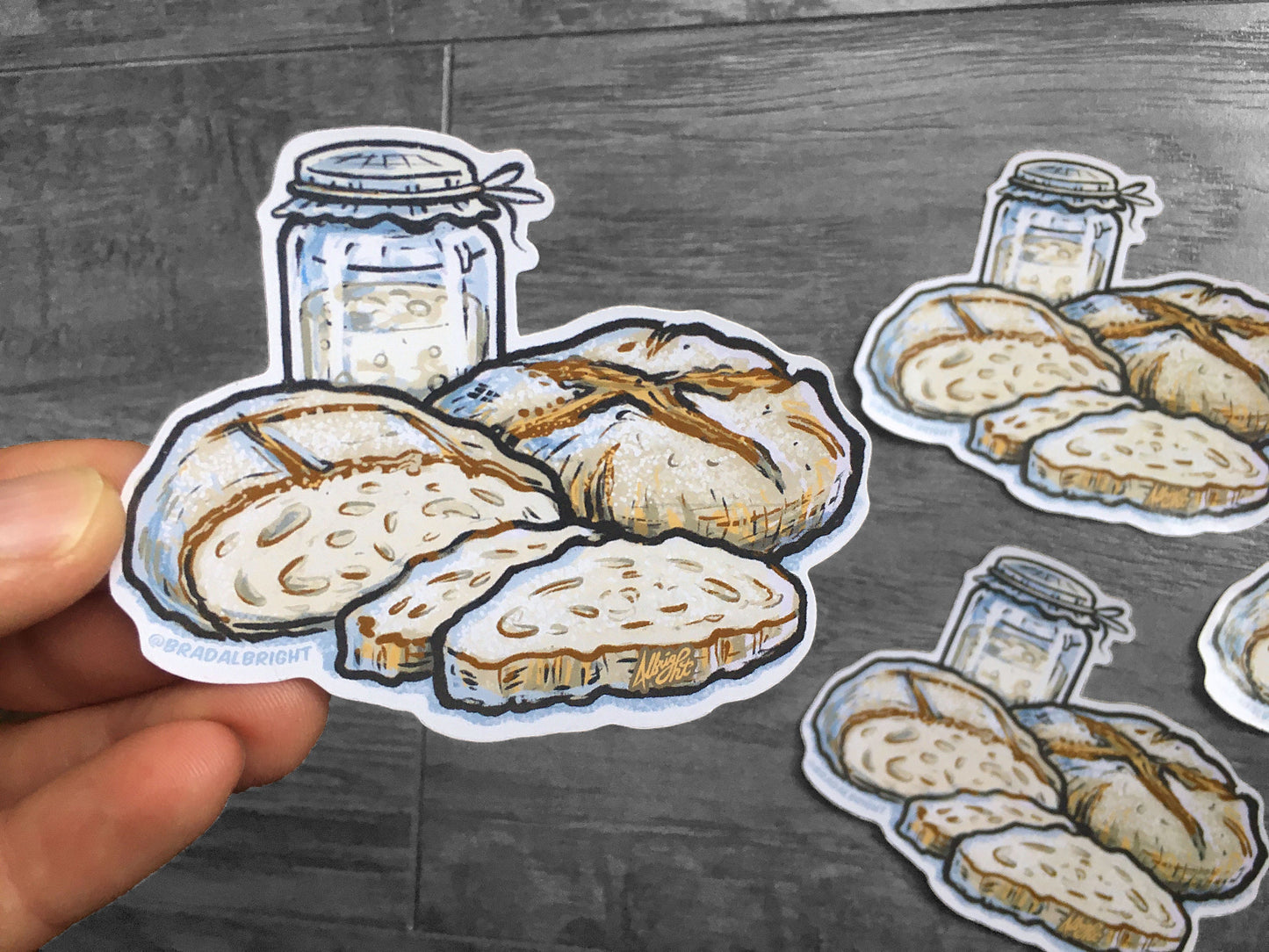 Sourdough Starter Sticker - Water Resistant Decal