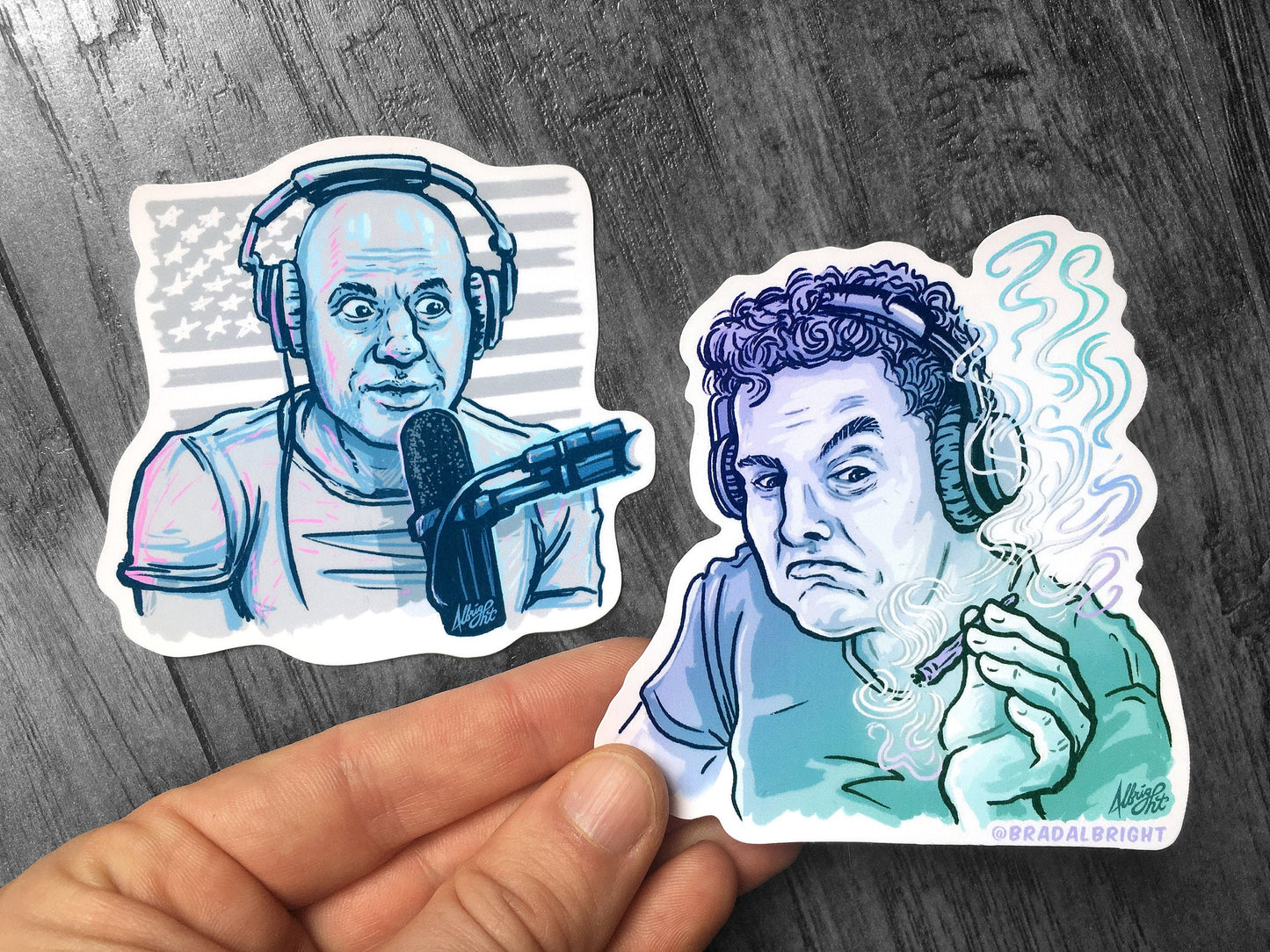 Elon Musk Smoking - Rogan Podcast Portrait - Sticker Decal