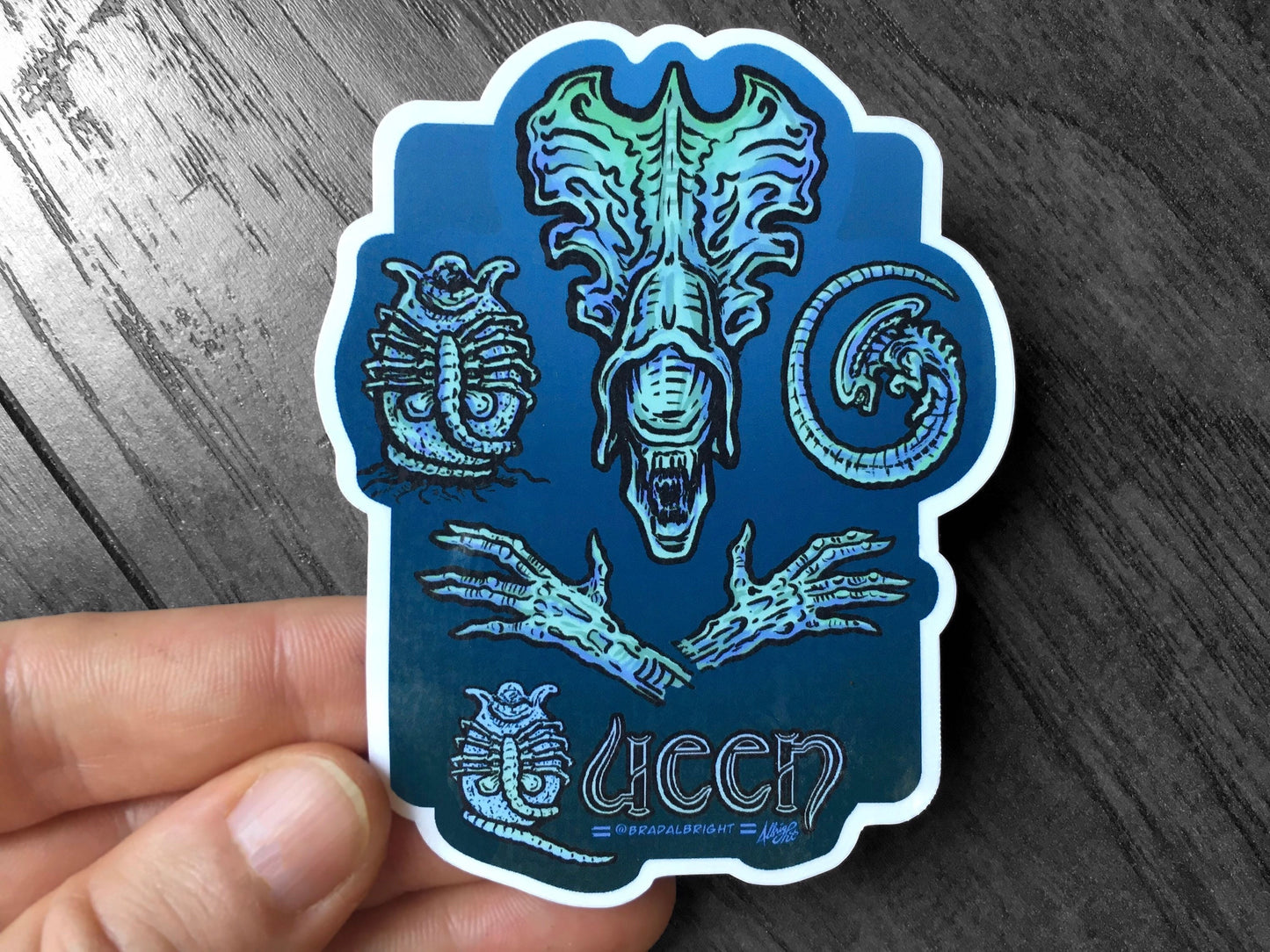 Alien Queen Band - Album Cover Sticker- Weatherproof Decal