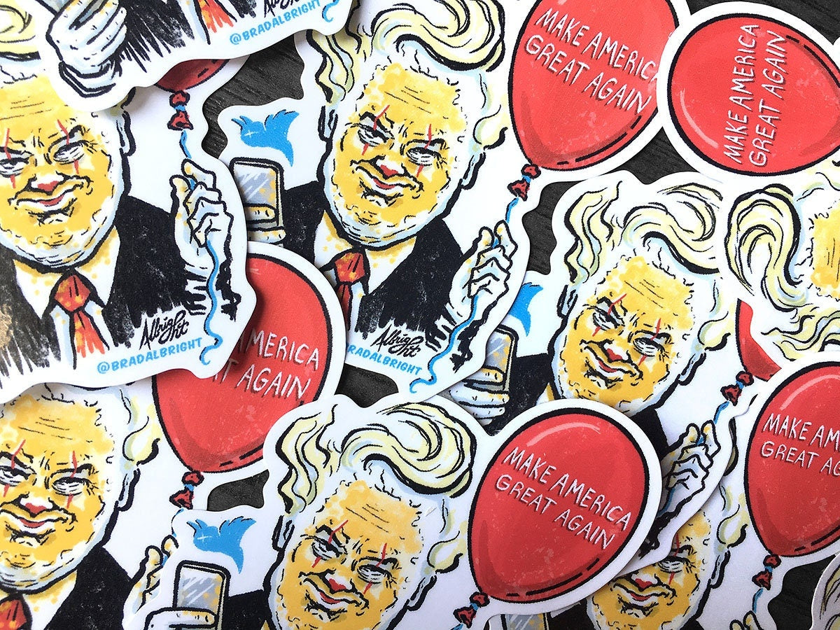 TrumPennywise - Evil Clown in Chief - Sticker Decal