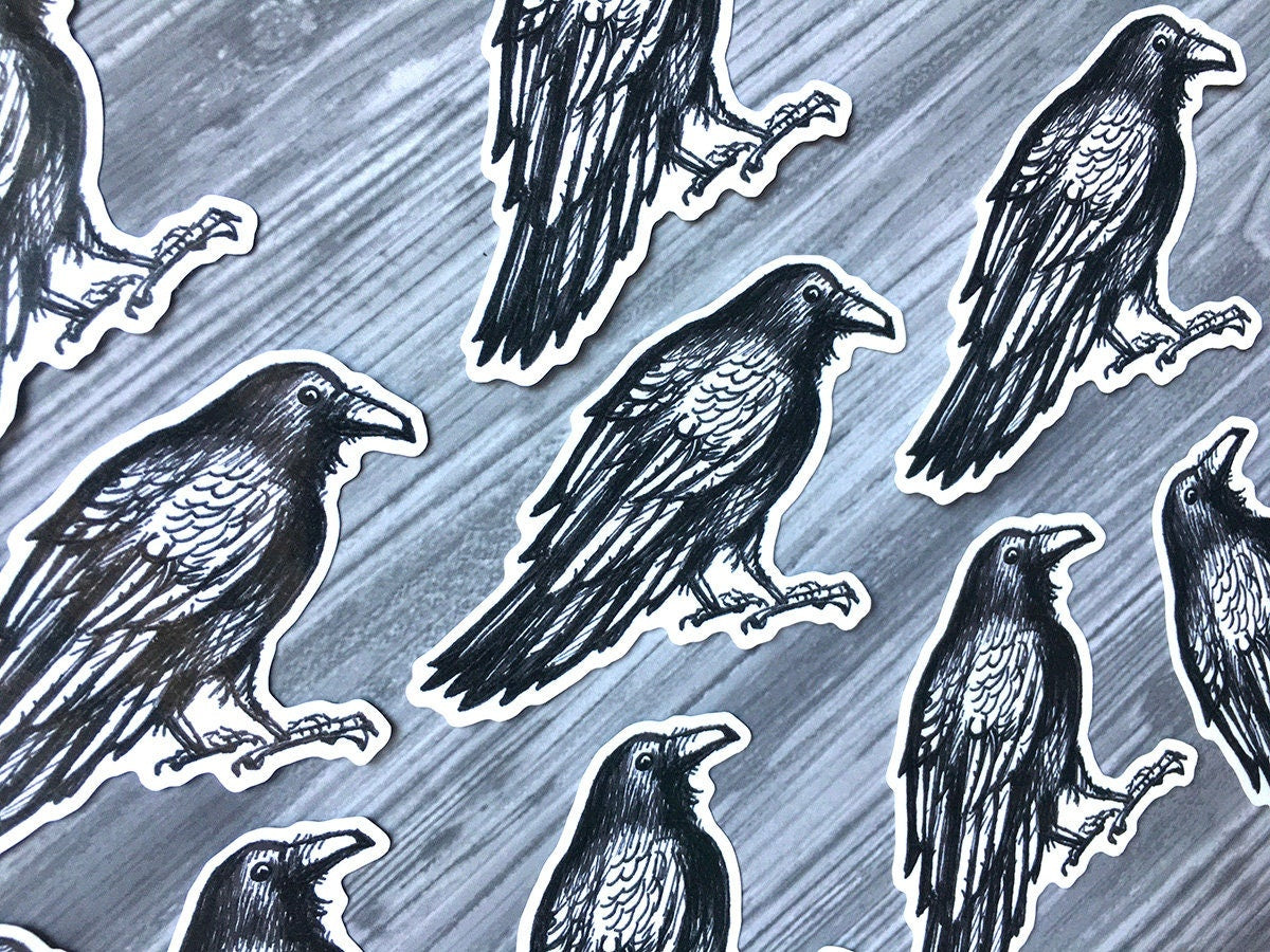 The Raven Sticker - Water Resistant Decal