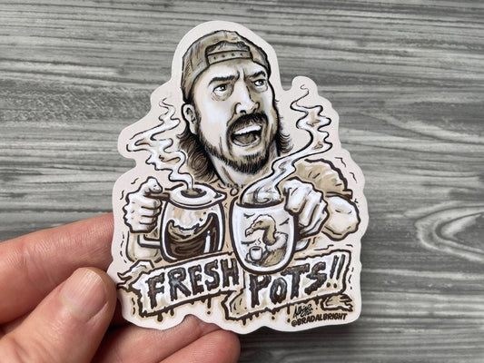 Fresh Coffee Pots!! - Stickers and Magnets - Waterproof Decals
