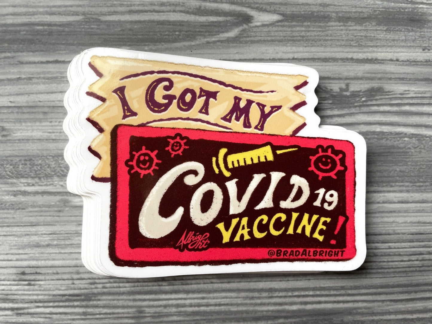 I Got My Covid Vaccine! - Golden Ticket - Stickers & Magnets - FREE Shipping