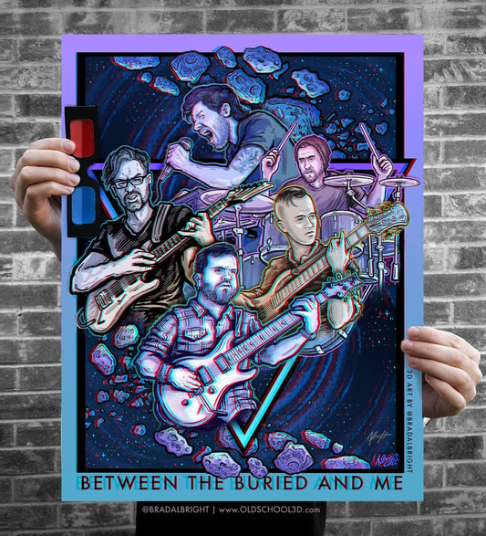 Between The Buried And Me Tribute - 3D Poster with Glasses - BTBAM Poster