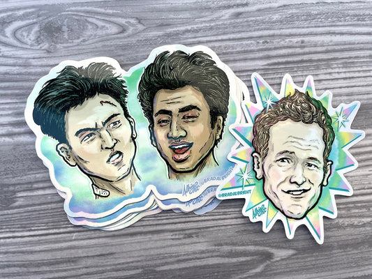 Harold & Kumar + NPH! - Holographic Foil Sticker Decals