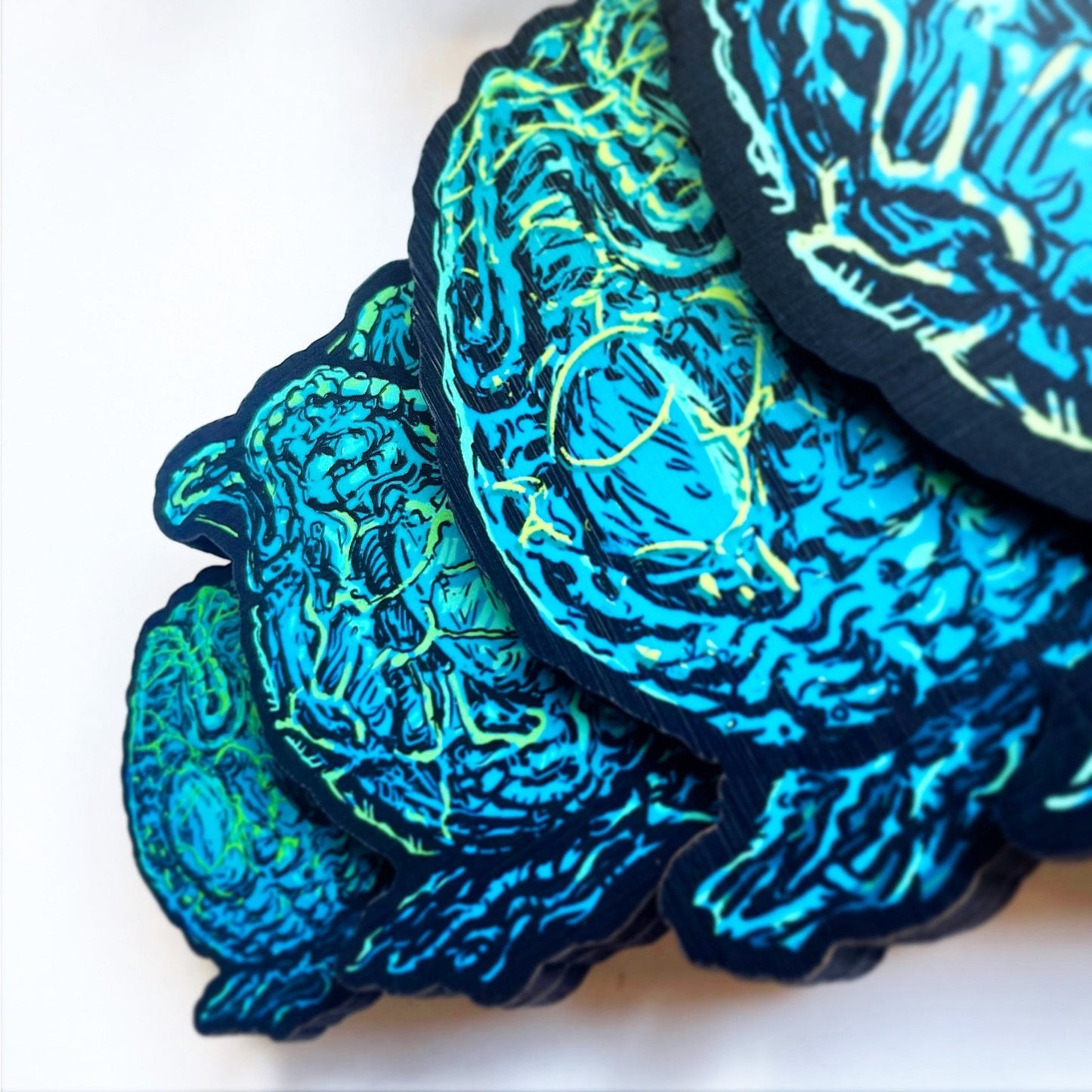3D Alien Interactive Wall Wobbler - Dimensional Woodcut