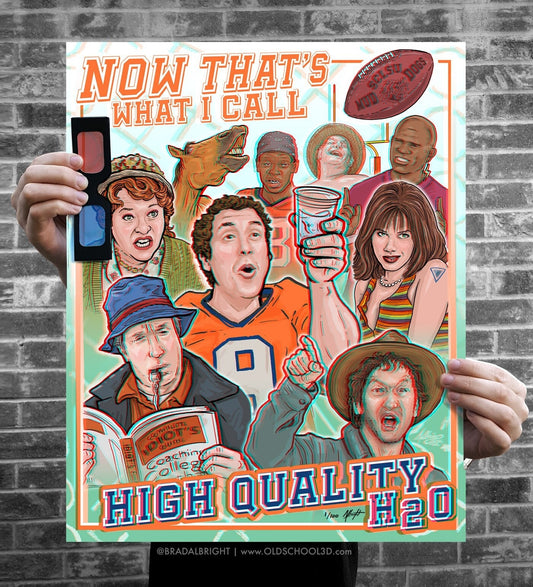 Waterboy High Quality H20 - 3D Poster Illustration - Numbered LTD Edition - Signed by the Artist
