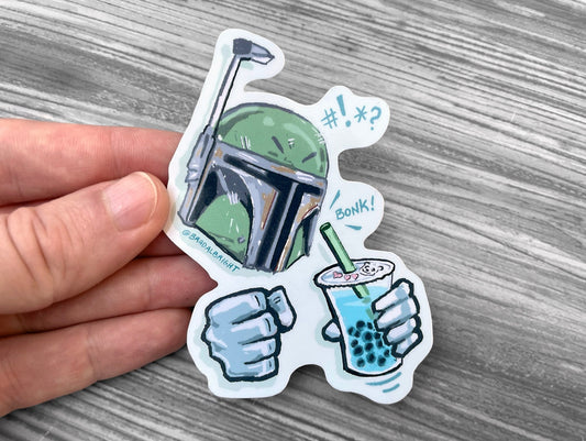 Boba vs Boba Stickers - May the 4th Boba Tea Illustration - Waterproof Decals