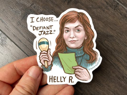 Severance Helly R. - Defiant Jazz Stickers & Magnets - Britt Lower Portrait Illustration - Waterproof Decals