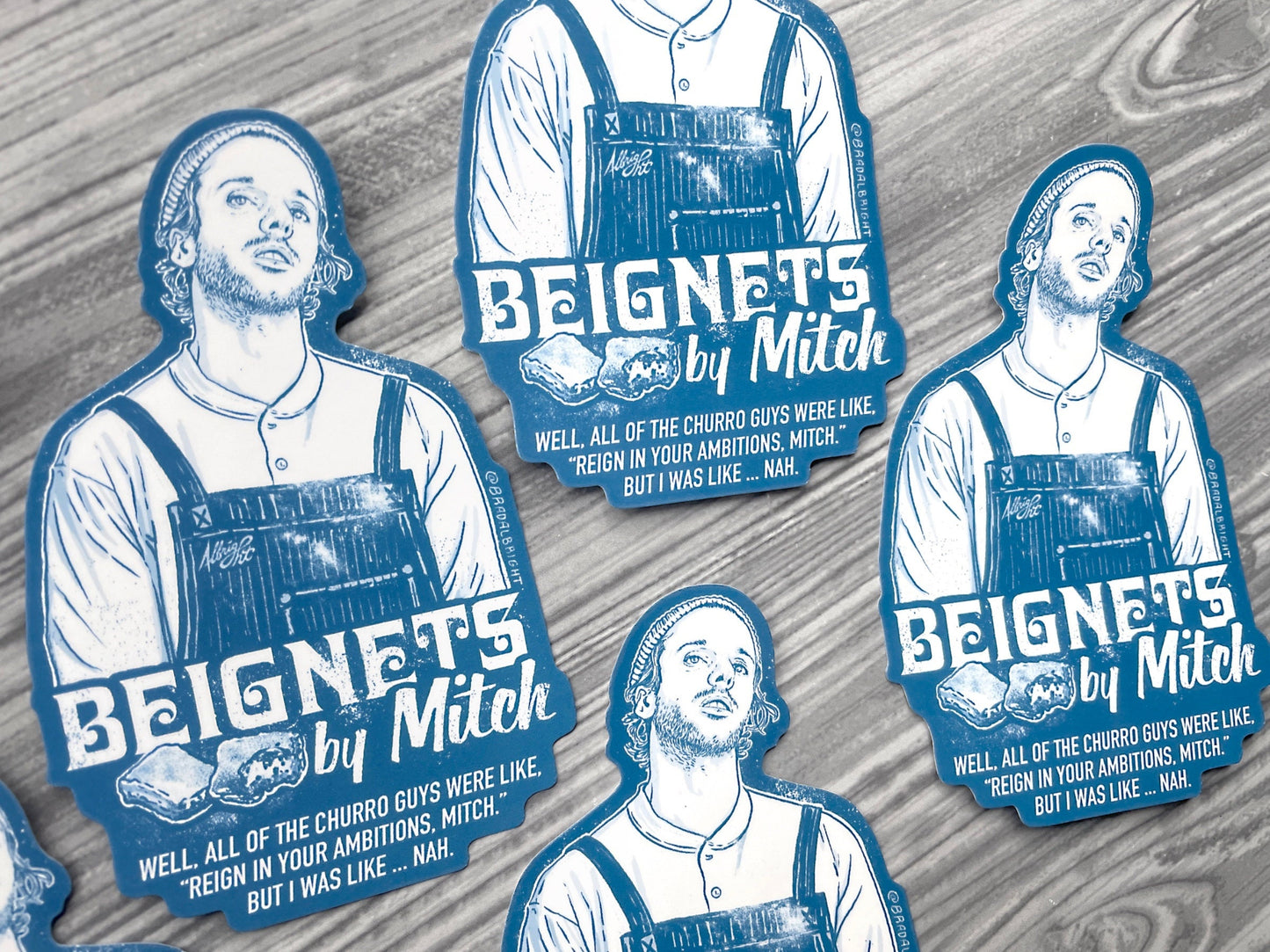 Beignets by Mitch - Magnets and Waterproof Sticker Decals