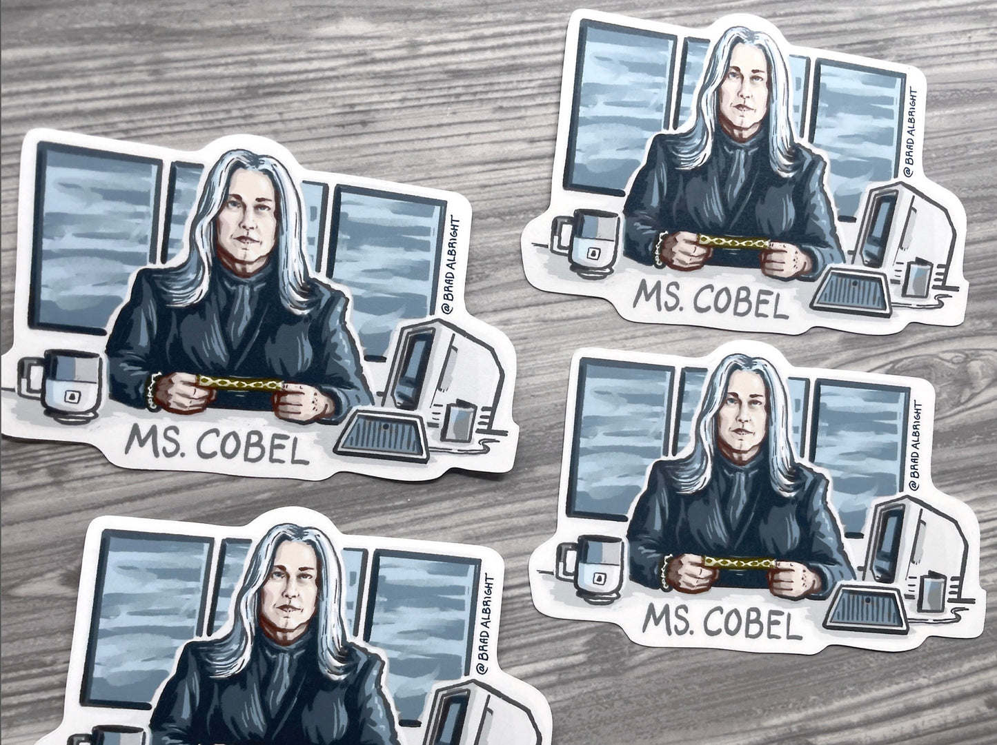 Ms Cobel - Severance Sticker Illustration - Waterproof Decals & Magnets