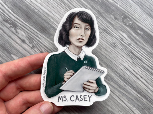 Ms Casey - Severance Sticker Illustration - Waterproof Decals & Magnets