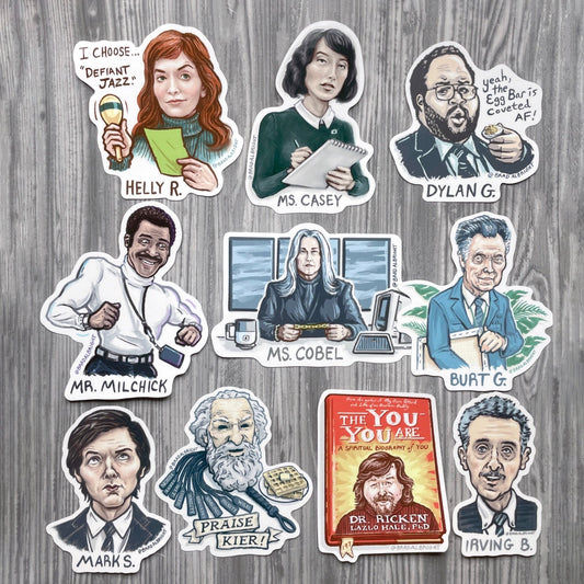 Severance Cast Portraits - Illustration Sticker Set - Waterproof Decals & Magnets