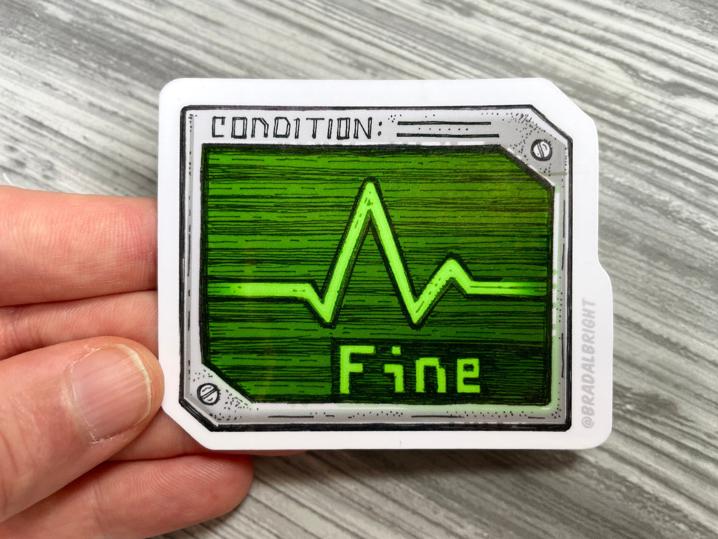 Condition: Fine - Resident Evil Health Status - Stickers & Magnets