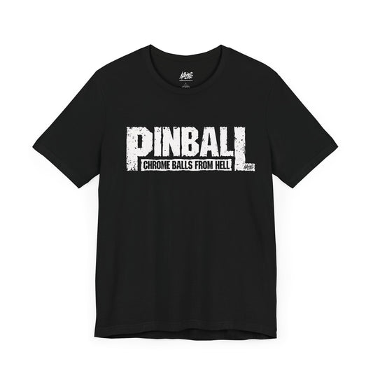 Pinball Chrome Balls From Hell - Premium Bella+Canvas Jersey Short Sleeve Tee