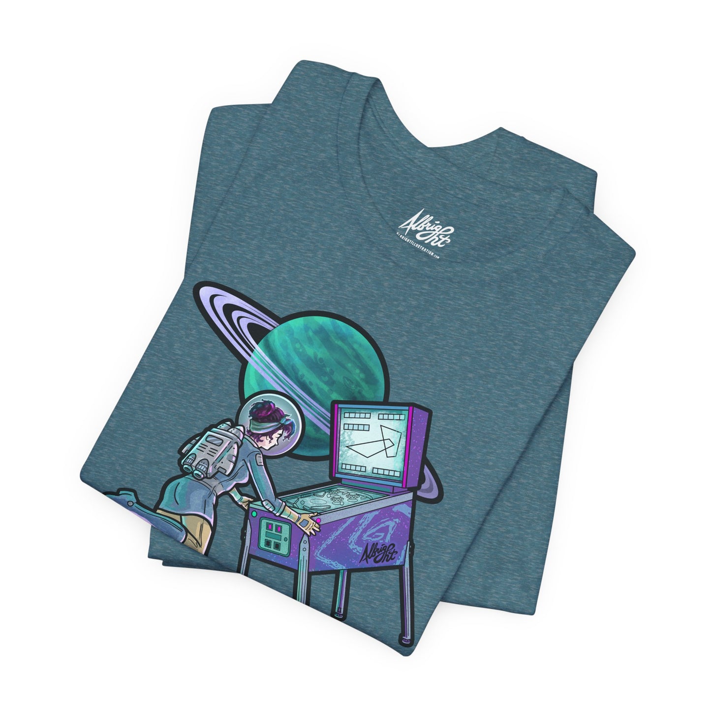 Space Girl Pinball - Premium Bella+Canvas Jersey Short Sleeve Tee