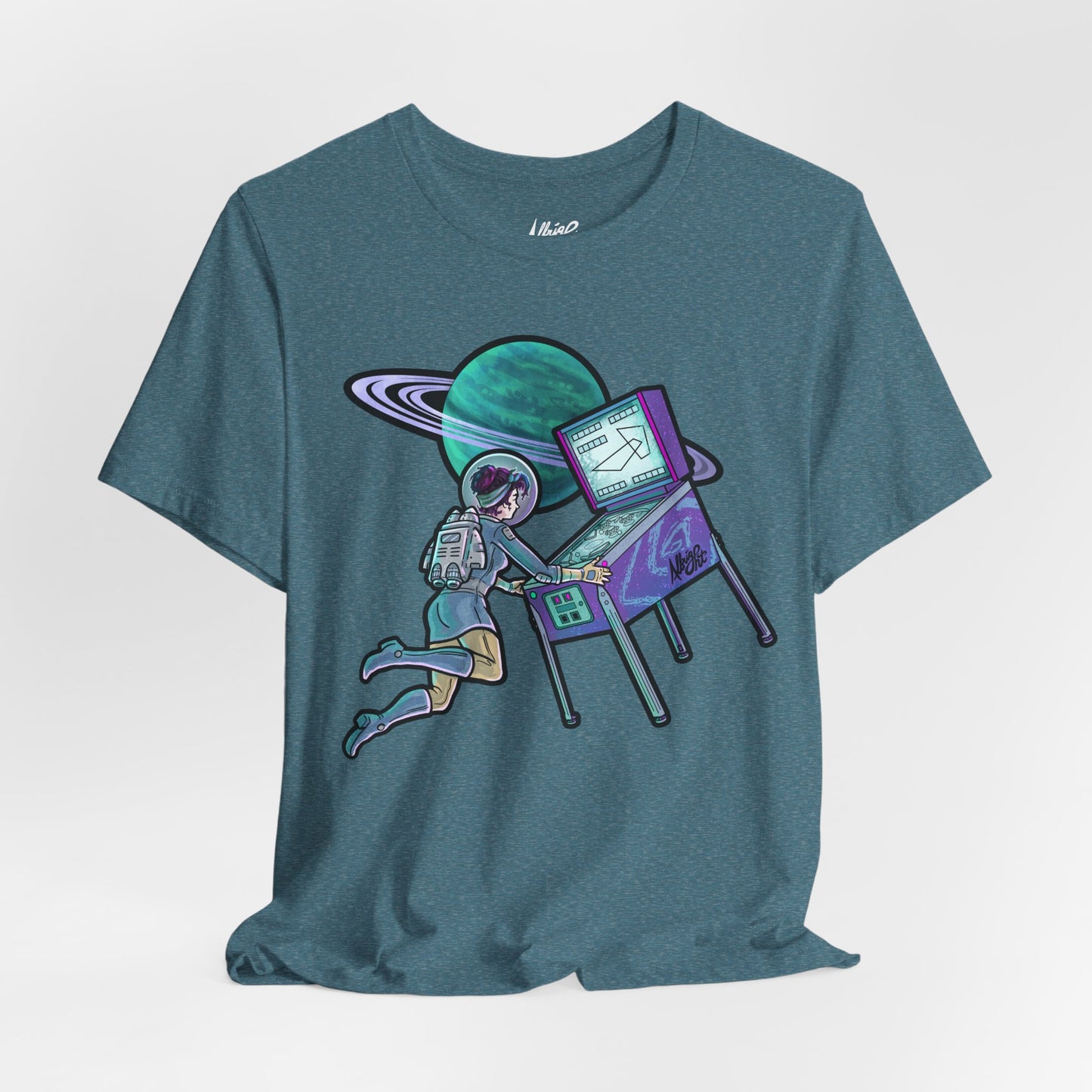 Space Girl Pinball - Premium Bella+Canvas Jersey Short Sleeve Tee