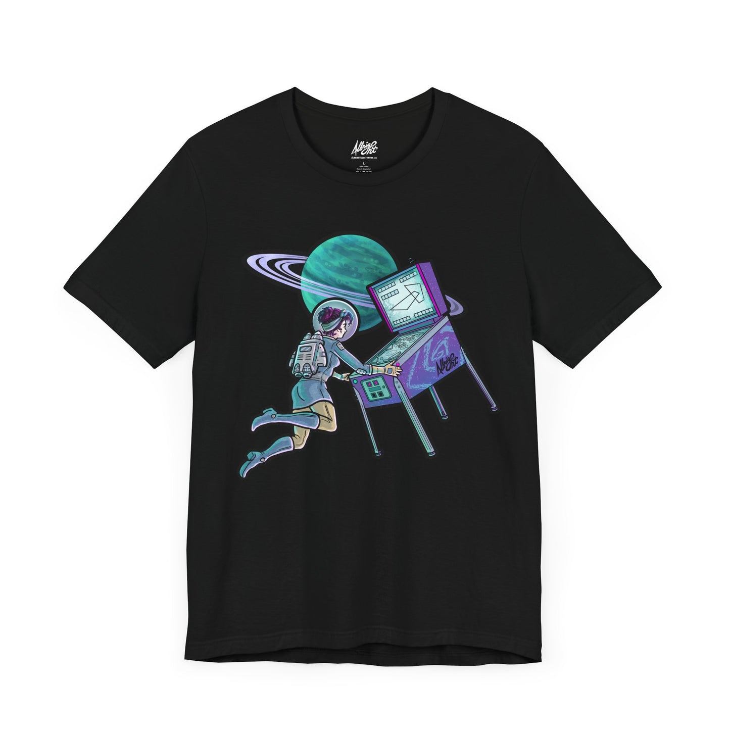 Space Girl Pinball - Premium Bella+Canvas Jersey Short Sleeve Tee