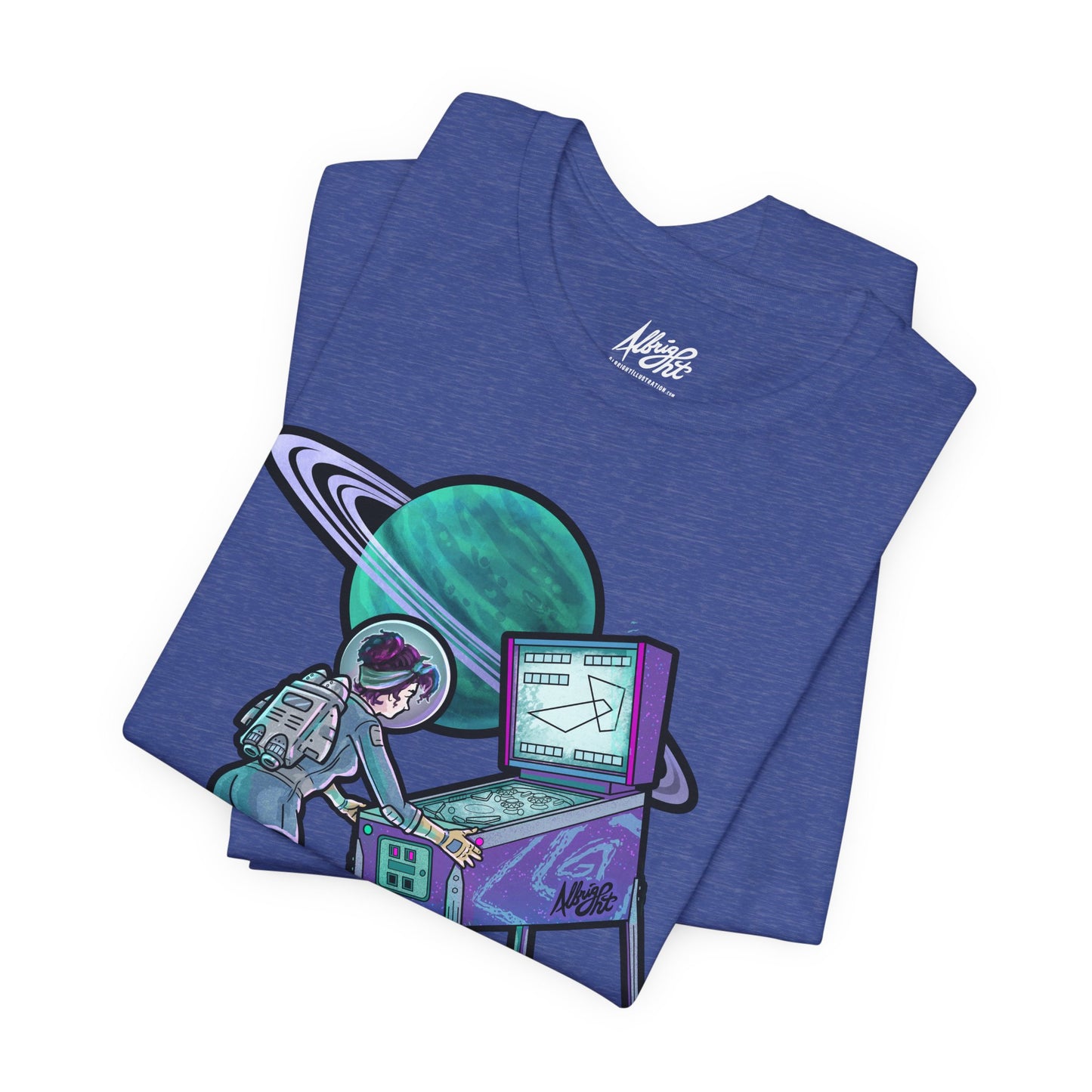 Space Girl Pinball - Premium Bella+Canvas Jersey Short Sleeve Tee