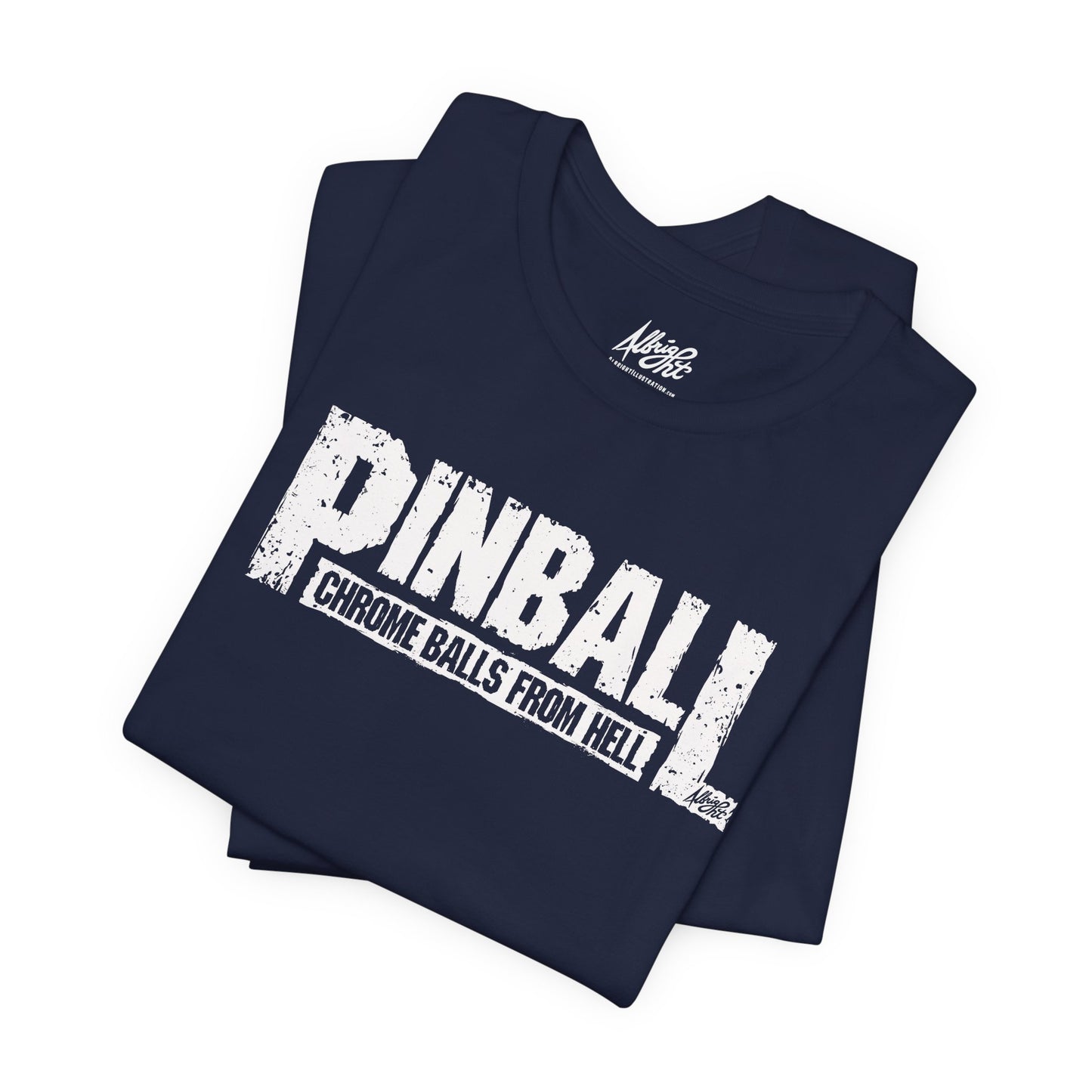 Pinball Chrome Balls From Hell - Premium Bella+Canvas Jersey Short Sleeve Tee