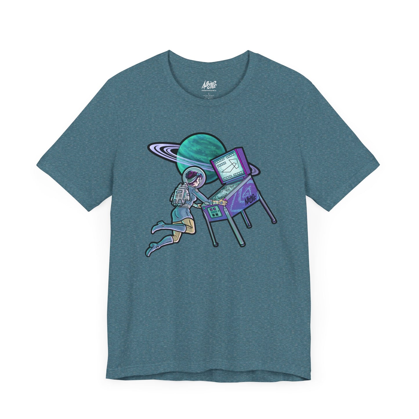 Space Girl Pinball - Premium Bella+Canvas Jersey Short Sleeve Tee