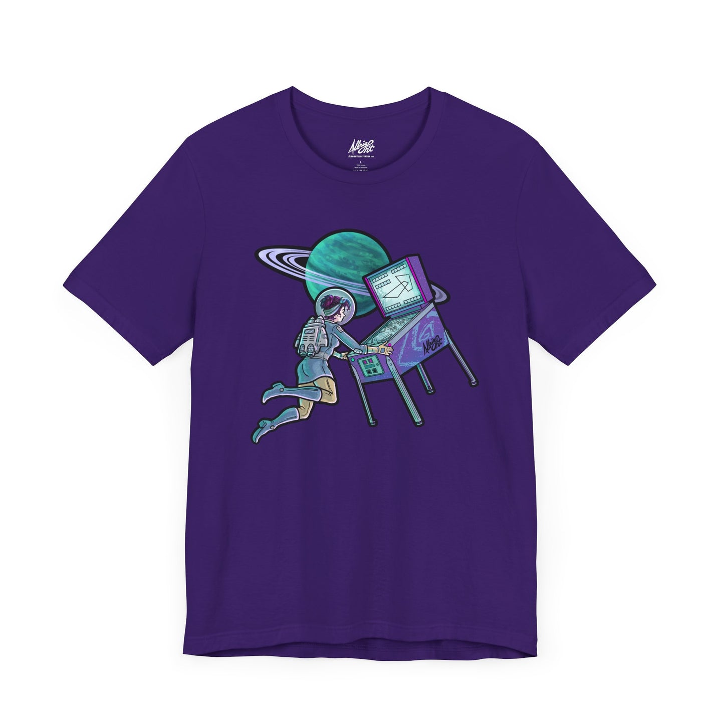 Space Girl Pinball - Premium Bella+Canvas Jersey Short Sleeve Tee