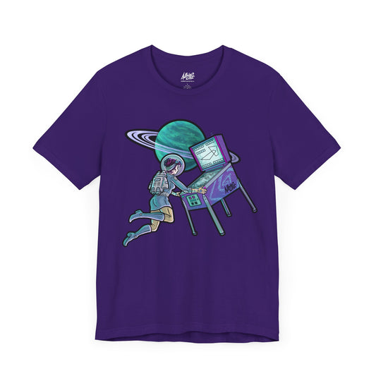 Space Girl Pinball - Premium Bella+Canvas Jersey Short Sleeve Tee