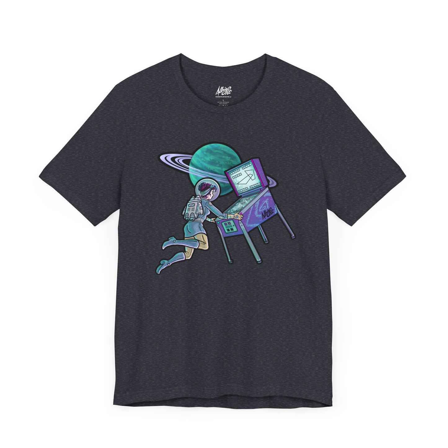 Space Girl Pinball - Premium Bella+Canvas Jersey Short Sleeve Tee