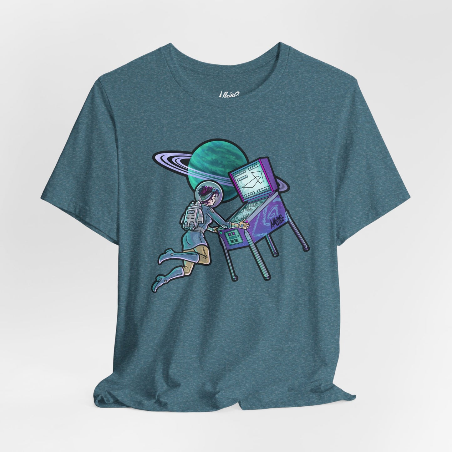 Space Girl Pinball - Premium Bella+Canvas Jersey Short Sleeve Tee