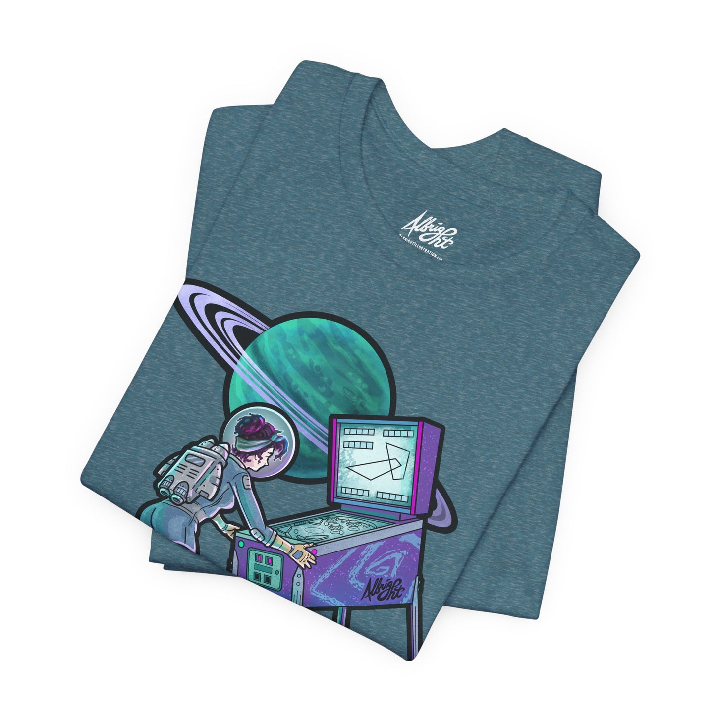 Space Girl Pinball - Premium Bella+Canvas Jersey Short Sleeve Tee