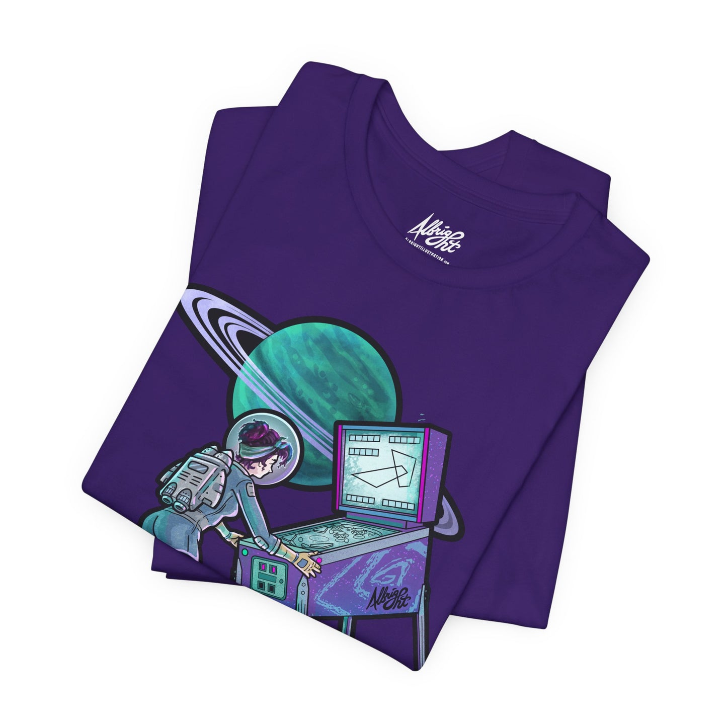 Space Girl Pinball - Premium Bella+Canvas Jersey Short Sleeve Tee