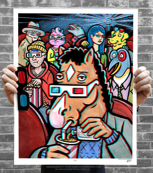 Bojack Horseman - 3D Poster with Glasses