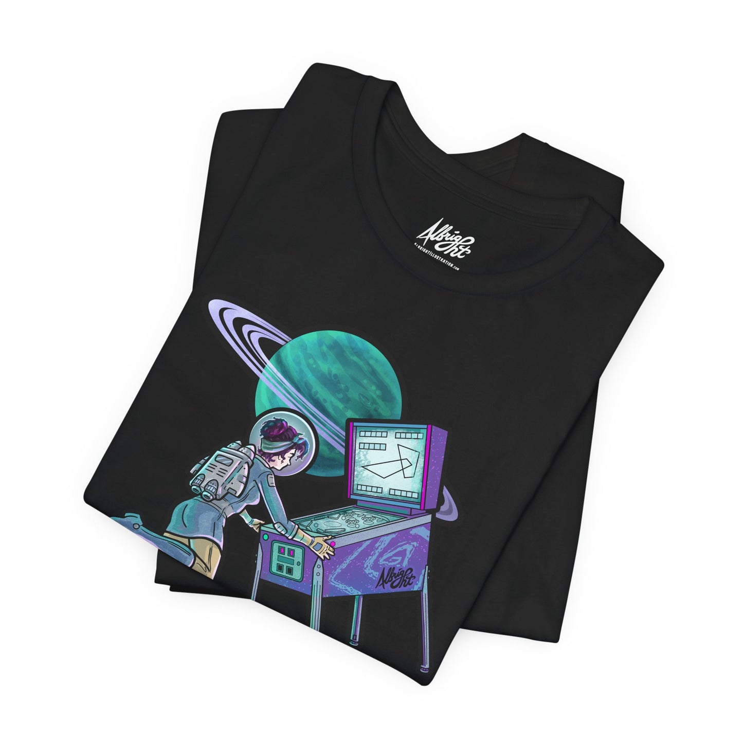 Space Girl Pinball - Premium Bella+Canvas Jersey Short Sleeve Tee