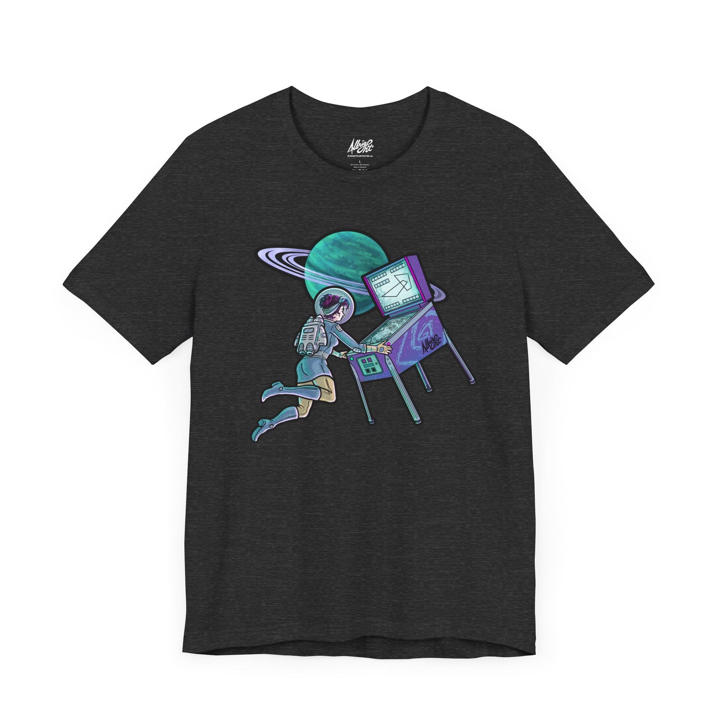 Space Girl Pinball - Premium Bella+Canvas Jersey Short Sleeve Tee