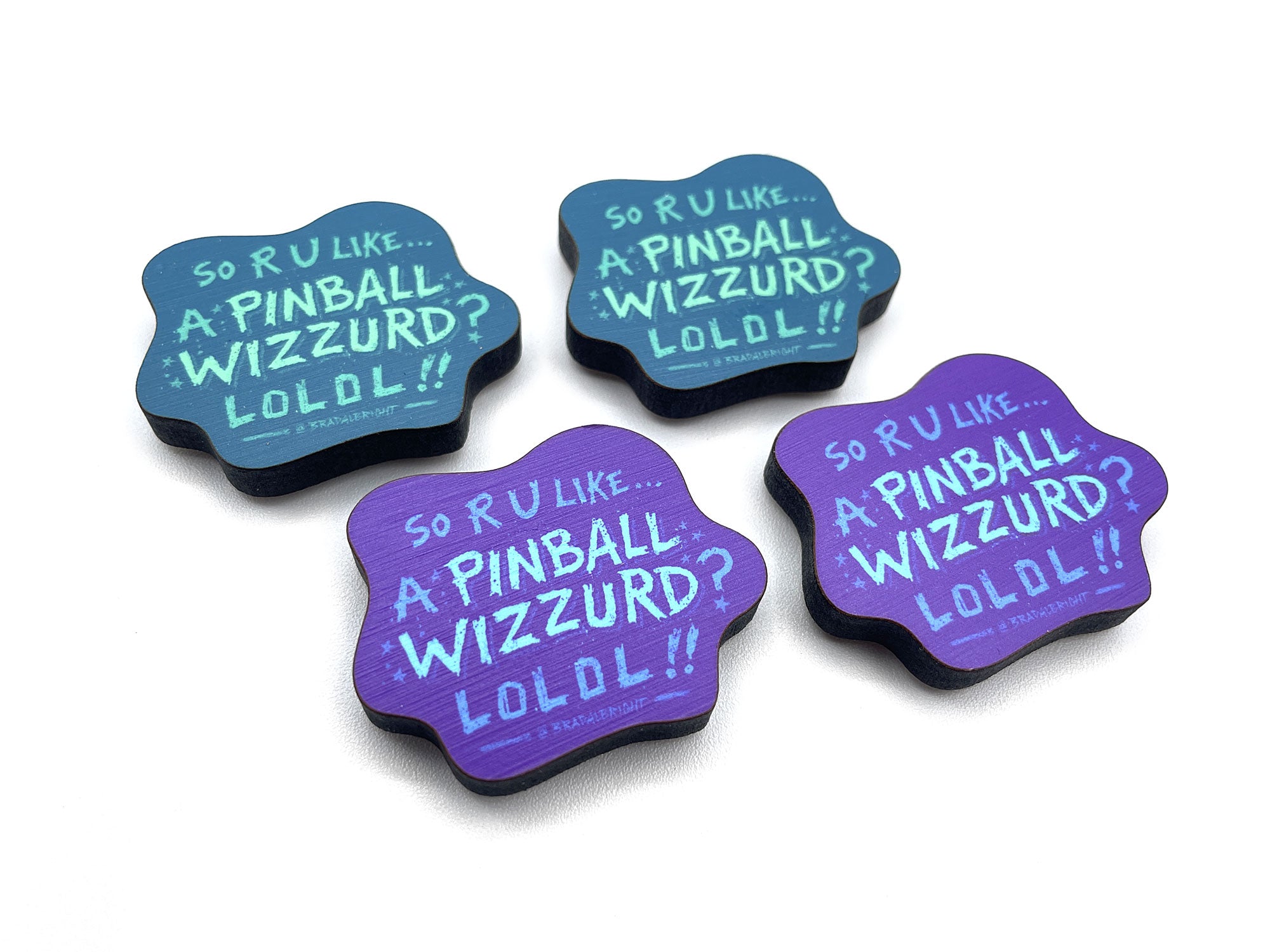Pinball Wizzurd Slammer Magnets – Albright Illustration