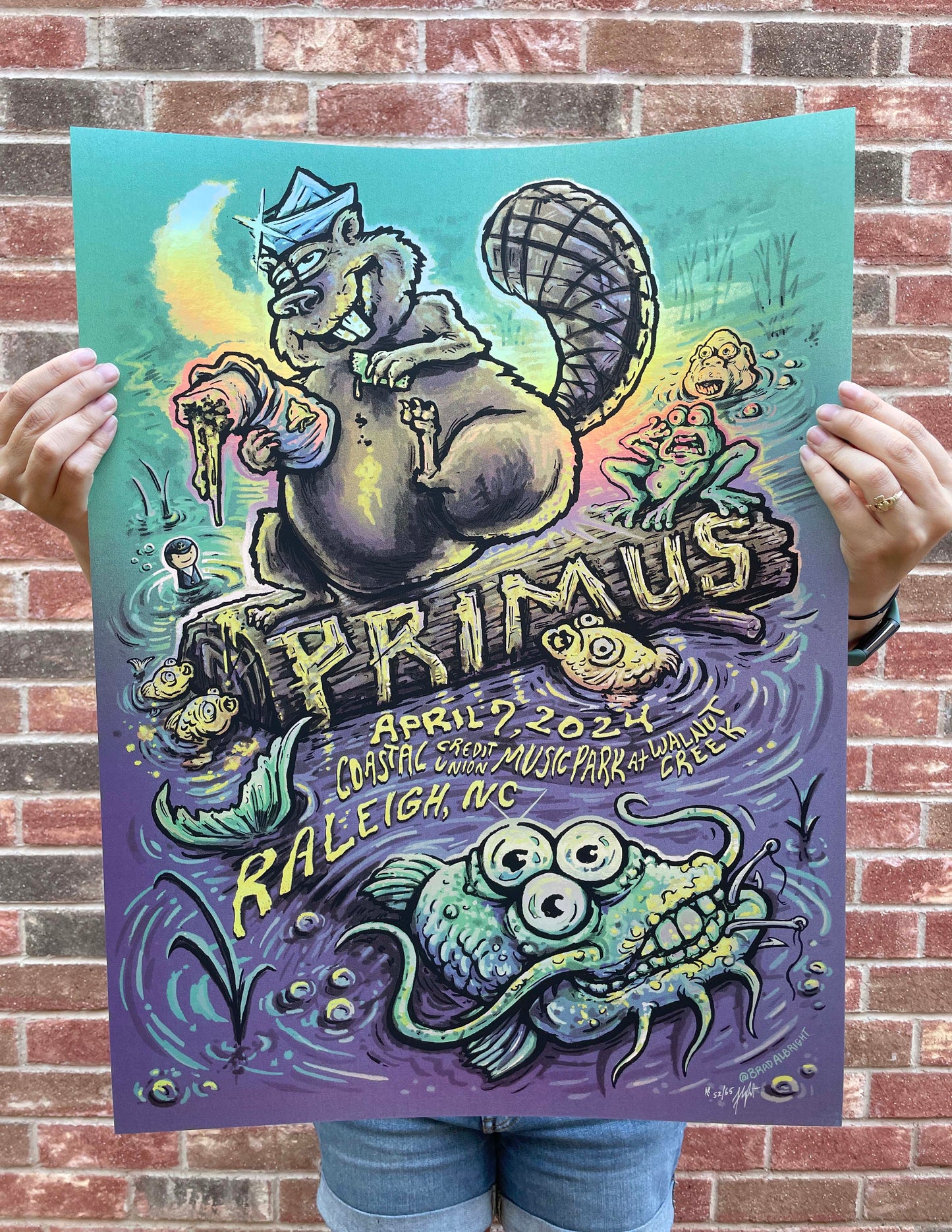 Primus -  Raleigh NC - Rainbow Foil Variant - Brad Albright Artist Proof