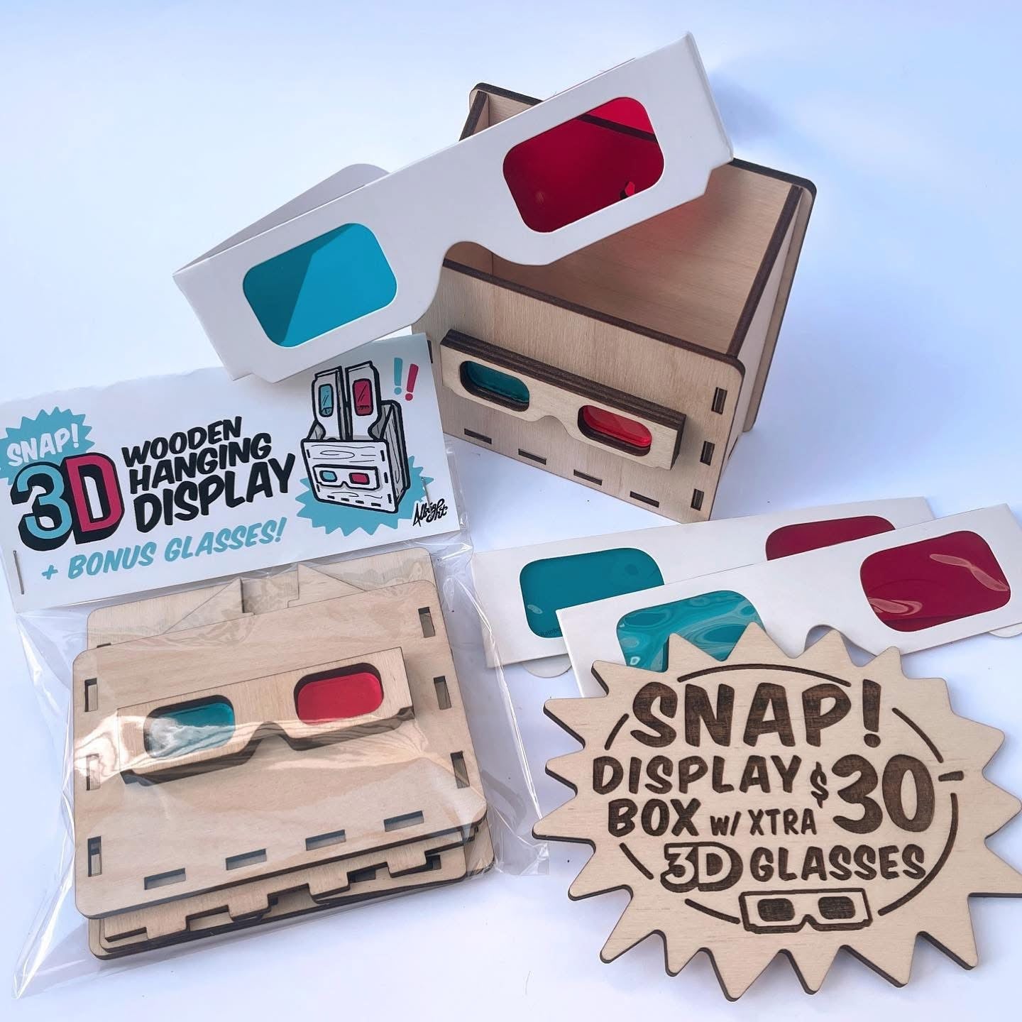 SNAP! 3D Glasses Hanging Display Box