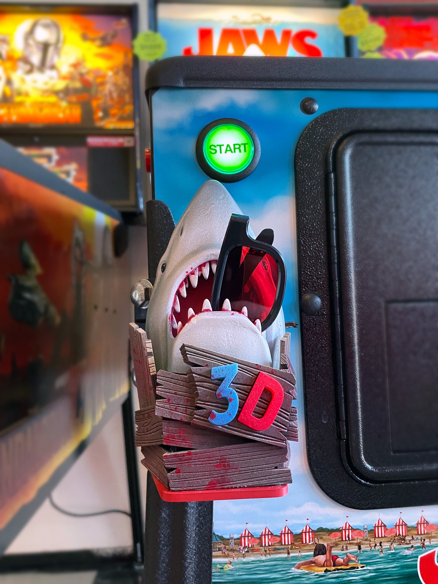 *JAWS Pinball Mod - "The Shark Eats The Glasses!" 3D Glasses Holder